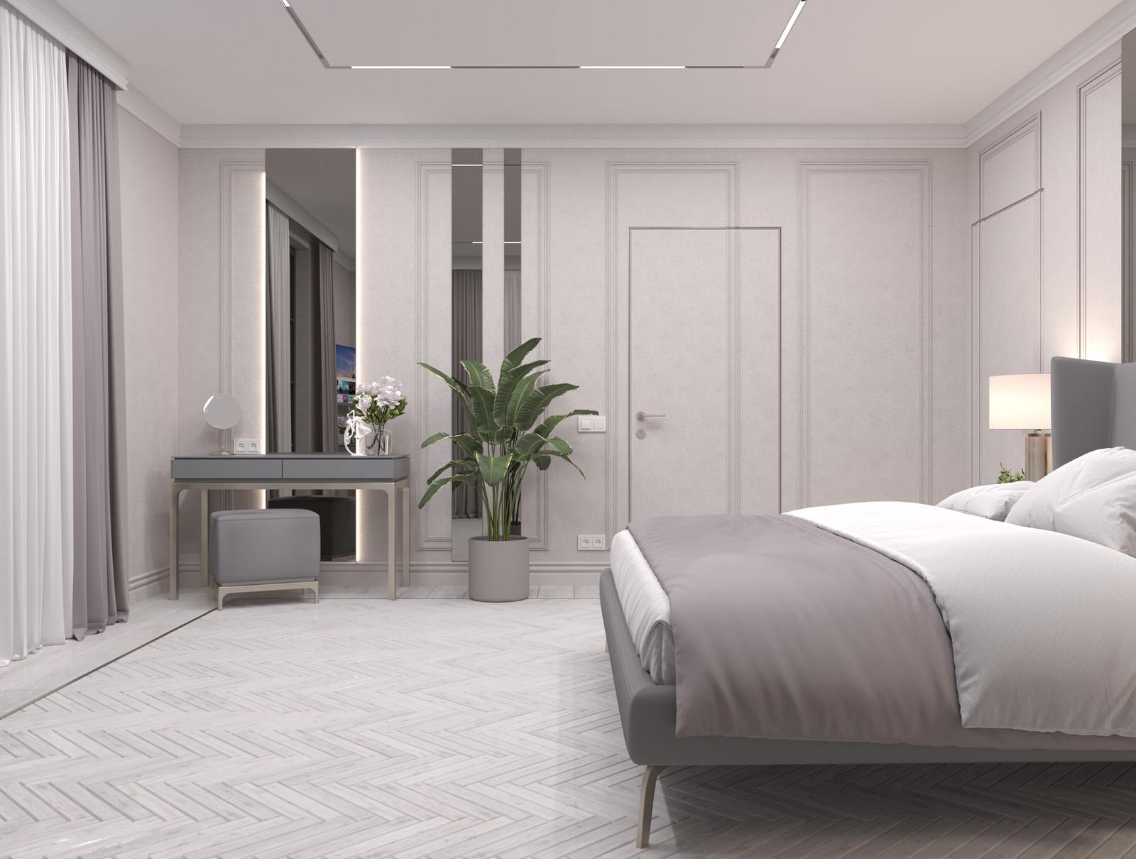 спальня в загородном доме