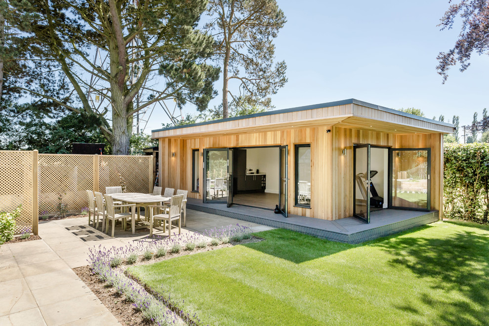 Design ideas for a contemporary shed and granny flat in Essex.