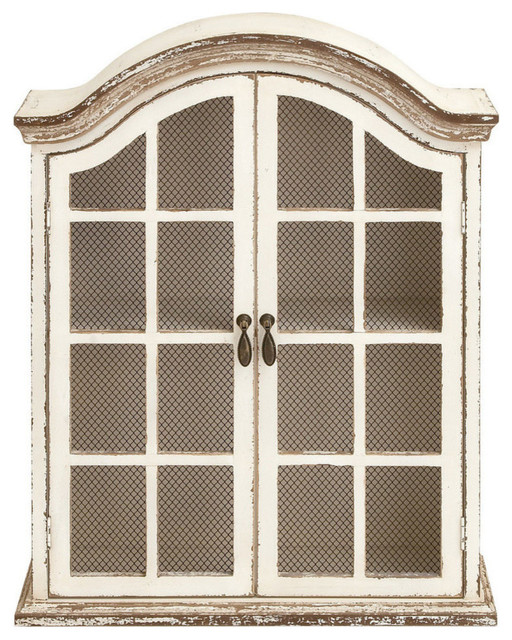 Traditional Looking Wood Metal Wall Cabinet