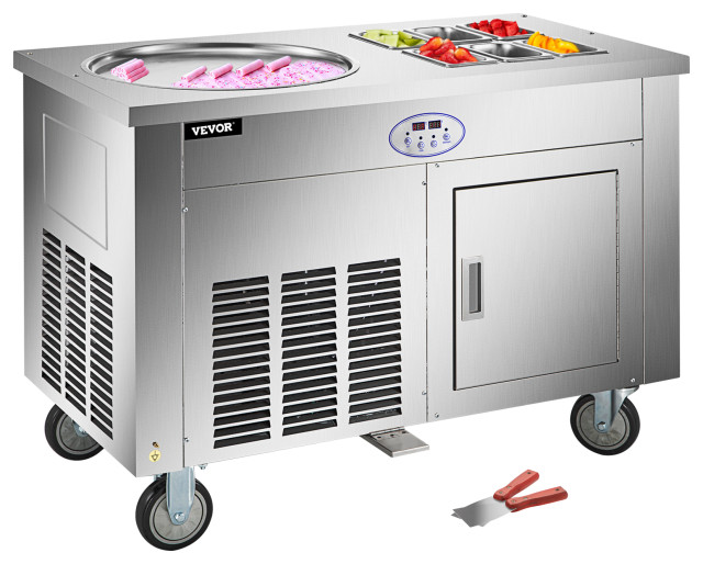 Ice Cream Roll Maker Machine StirFried Ice Roll Refrigerated