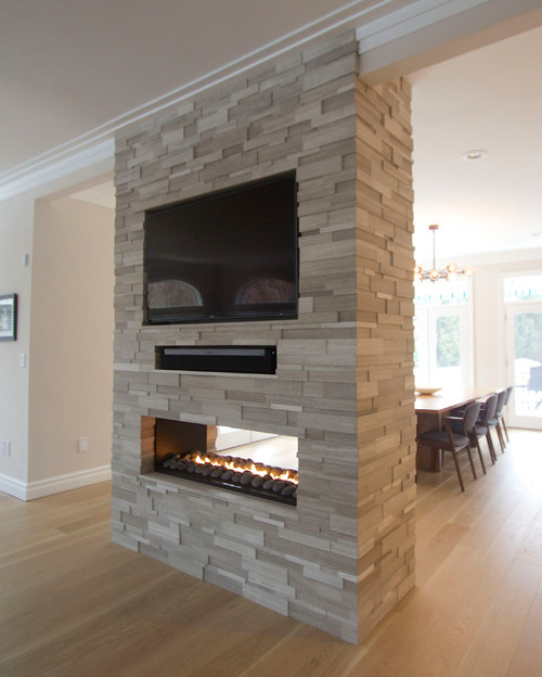 Top 50 Modern Fireplace Designs, 3 Way Fireplace Ideas