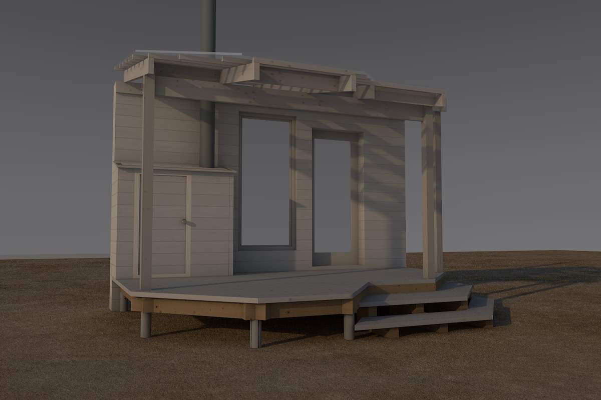 Терраса на валунах