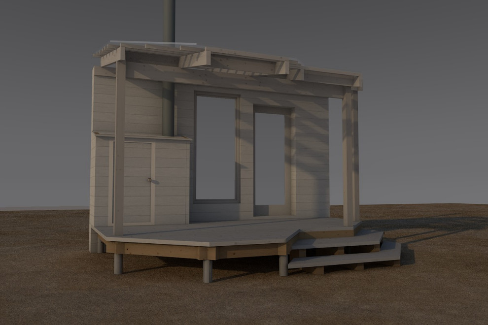 Терраса на валунах