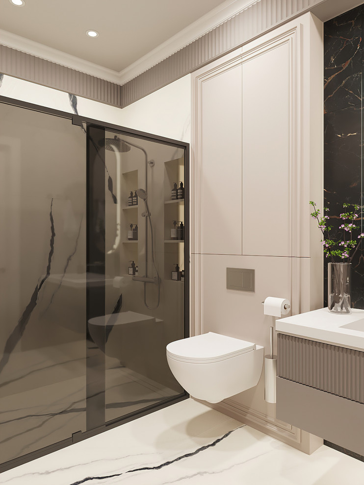 Интерьер в стиле неоклассика в РП ЗАРЕЧЬЕ 103 кв.м.