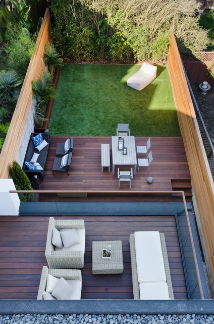Cesar Chavez Street contemporary-terrace
