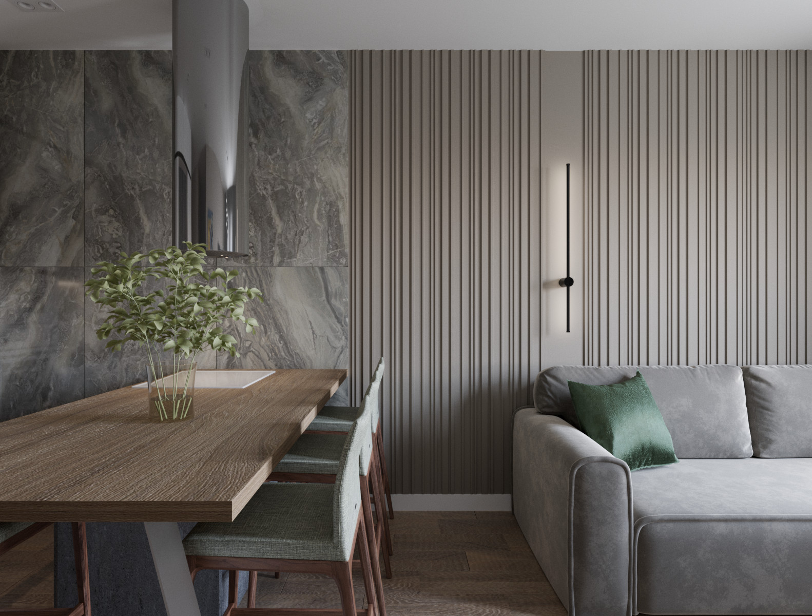 Кухня-гостиная. ЖК Большое Путилково