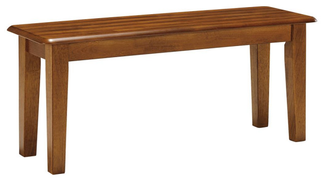 Berringer Dining Bench, Rectangular, Vintage Casual, Rustic Brown Finish