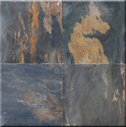 Black Rust Cleft Finish Slate Flooring Tiles 12" x 12", 300 Tiles