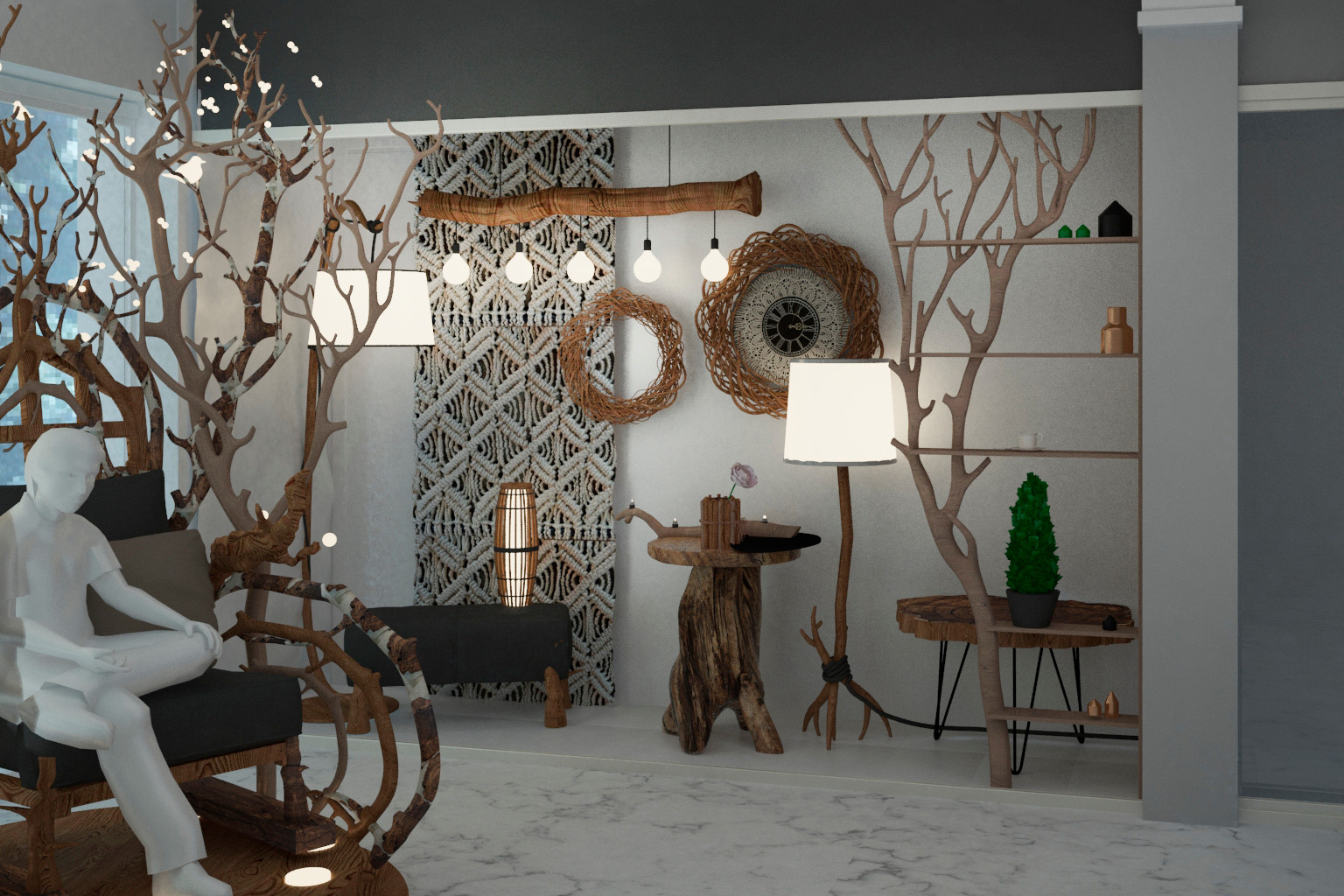 Проект витрины магазина экологической и Hand-Made-продукции