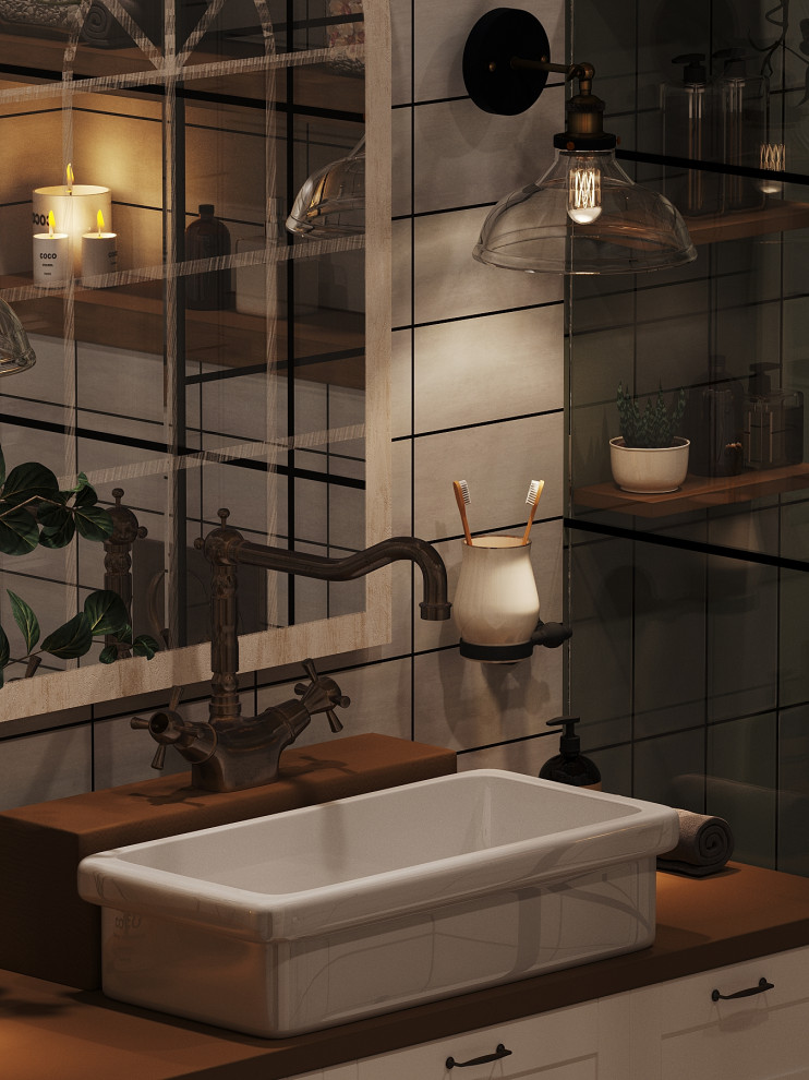 Ванная в стиле Фарм Хауз