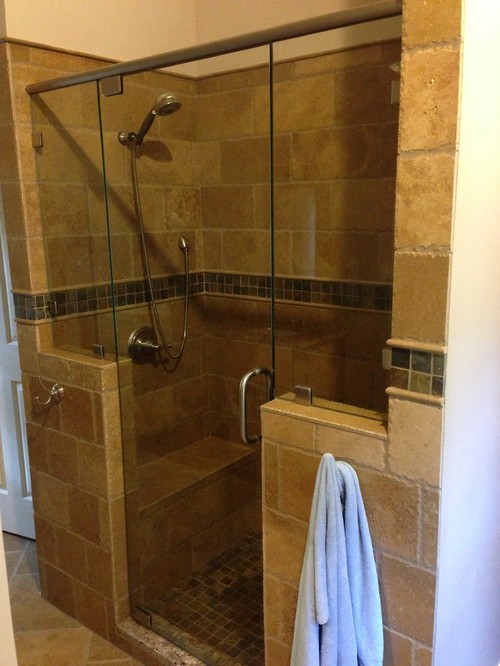 How do you clean travertine shower tiles?