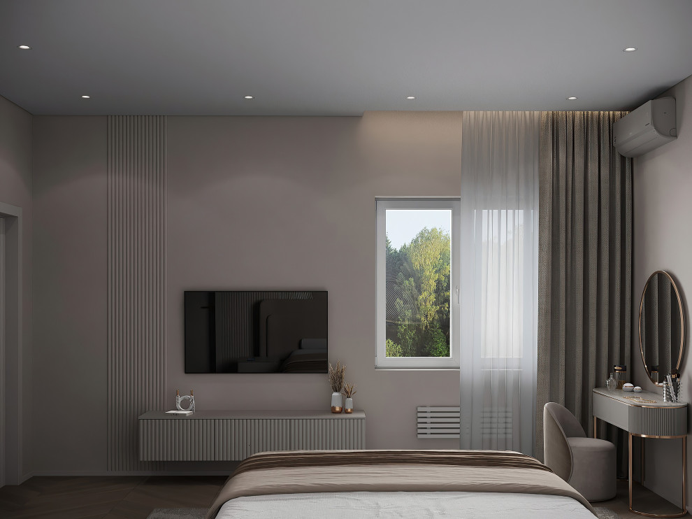 Мастер спальня в двухэтажном доме