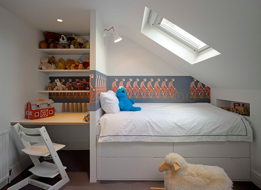 Design ideas for a contemporary kids' room in Sussex.