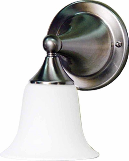 Volume Lighting 1-Light Brushed Nickel Bathroom Wall Sconce ...