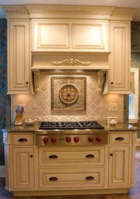 Circle Medallion supplied by SONOMA TILE - Traditional - Kitchen - New ...