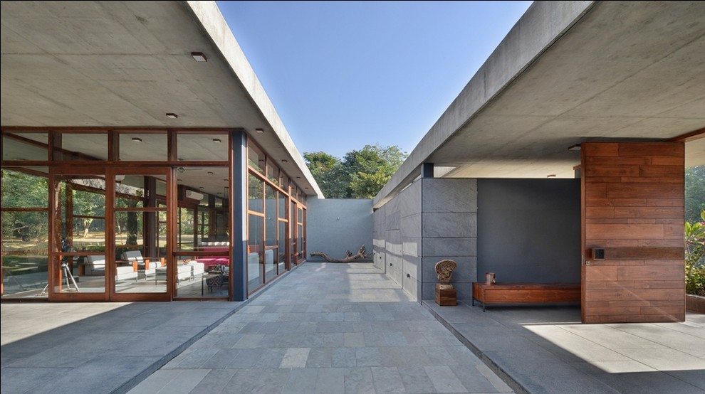 Photo of a contemporary patio in Ahmedabad.