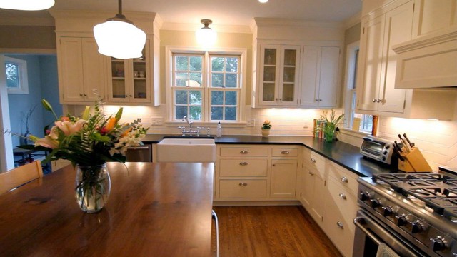 Highland Park Traditional Center Hall Colonial - Traditional - Kitchen ...