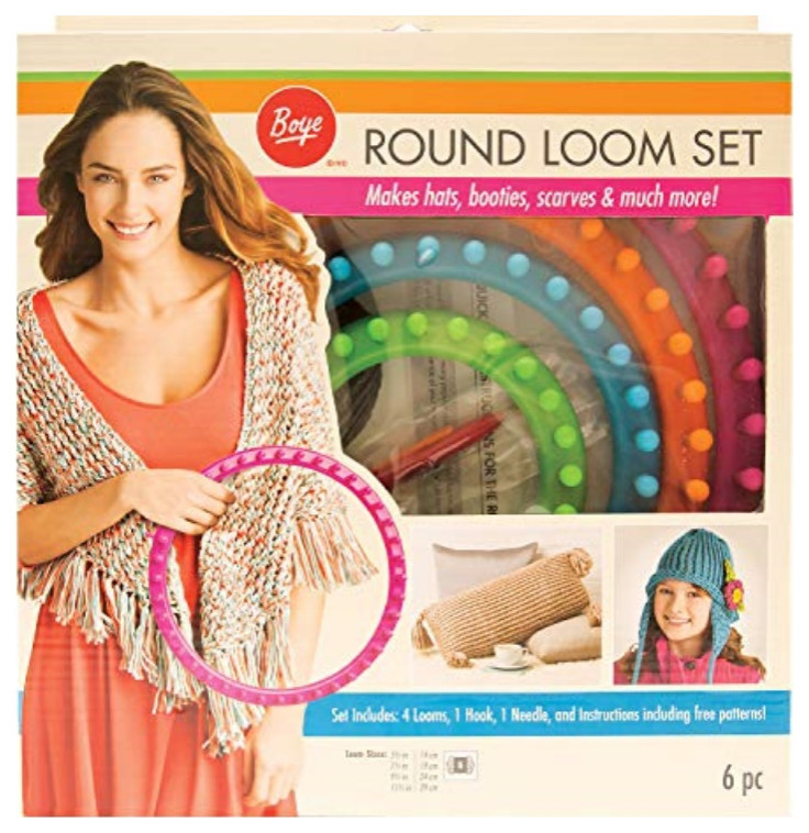 Boye Round Knitting Loom Set, 7pc, 5.5", 7.5", 9.5", and 11.5" D by Global Discount Store LLC