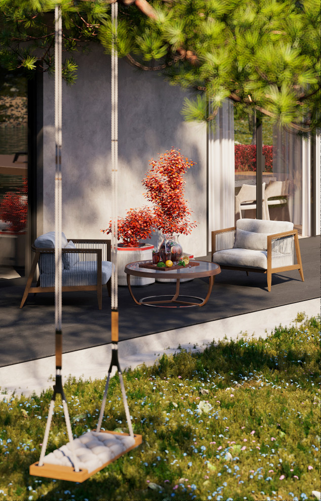 Визуализация домика на берегу озера