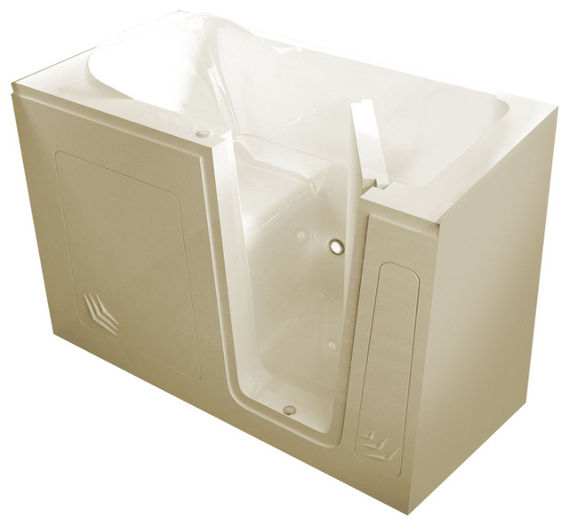 MediTub WalkIn 30 x 54 Left Drain Biscuit Soaking WalkIn Bathtub