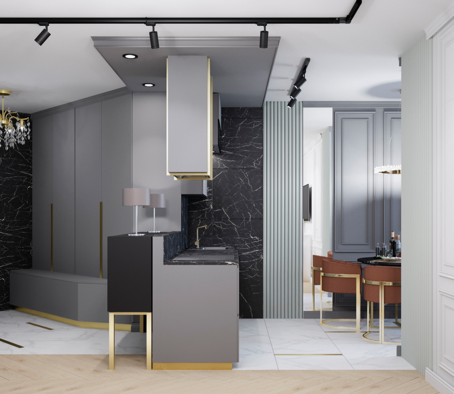 Буржуазная Эклектика в ЖК Крылья. 2к.кв. - 55 метров