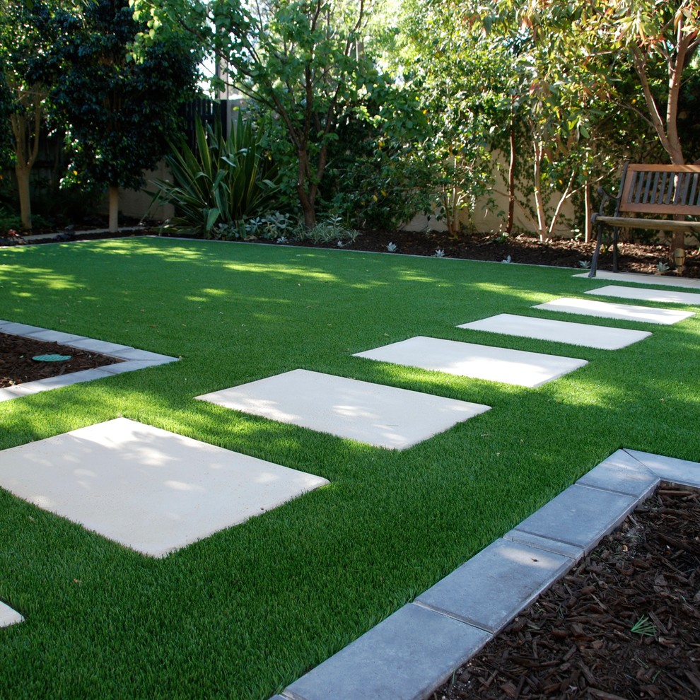 Mid-sized contemporary backyard partial sun garden in Sydney.