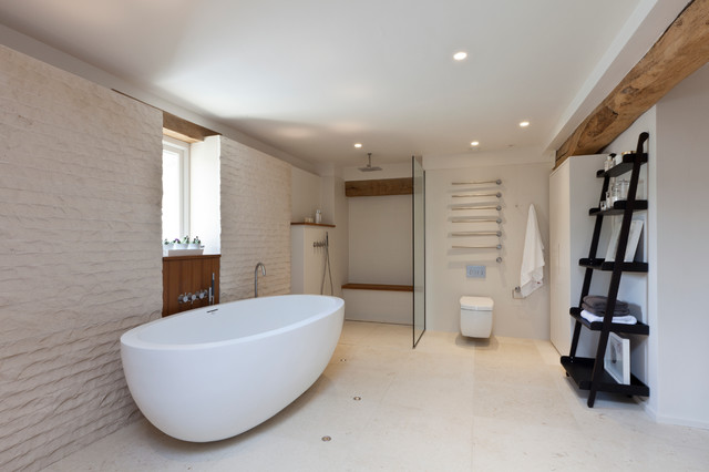 Contemporary Barn Conversion Contemporary Bathroom London