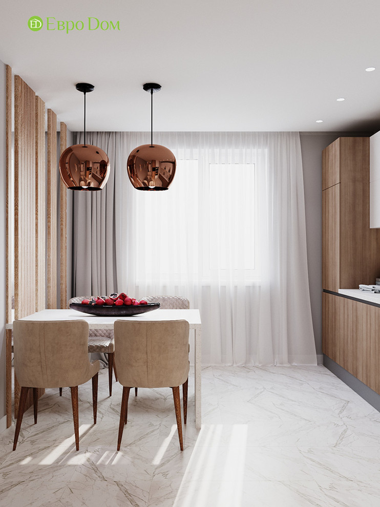 Дизайн интерьера 2-комнатной квартиры 63 кв. м в современном стиле