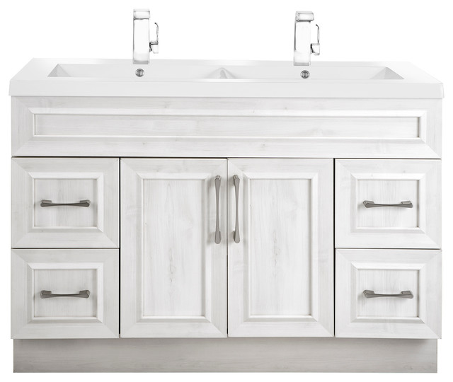 Classic 2 Door 4 Drawer Vanity With Top Double Sink