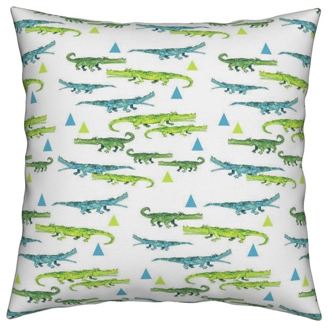 alligator throw pillow