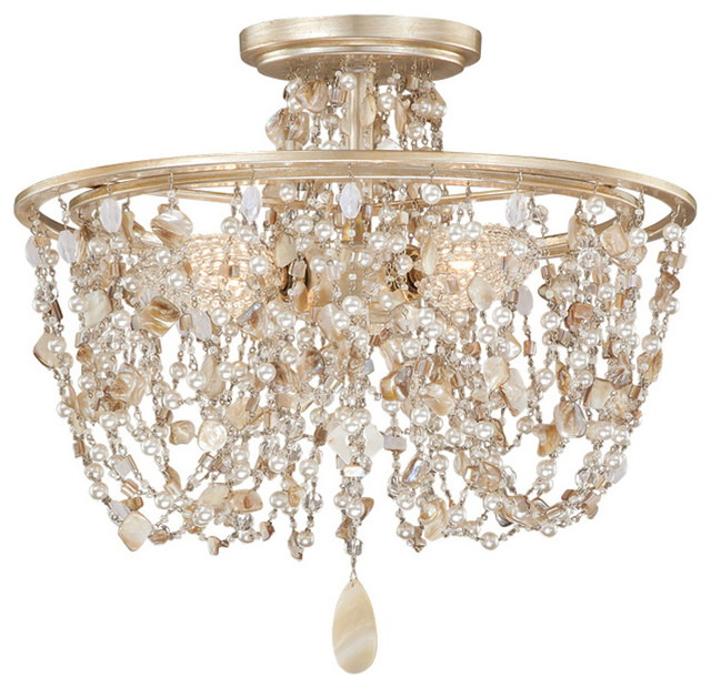 Vaxcel C0001 Anastasia 14 1 2 Semi Flush Mount Beach Style Vaxcel C0001 Anastasia 14 1 2 Semi Flush Mount