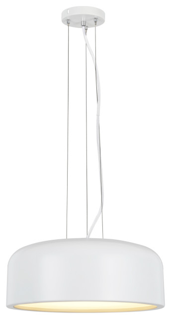 61066-2 Adjustable LED 1-Light Hanging Mini Pendant Ceiling Light, White