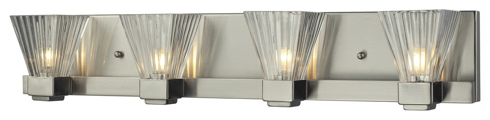 Z-Lite 1910-4V Iluna 4 Light Bathroom Vanity Lights in Brushed Nickel