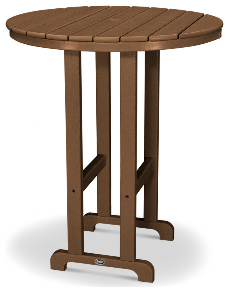 Trex Outdoor Furniture Monterey Bay Round 36" Bar Table, Tree House