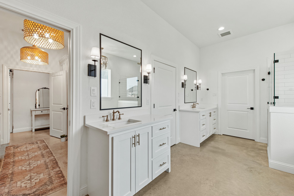 Hill Country Modern Farmhouse Farmhouse Bathroom Dallas by Bohannon Design Team Houzz