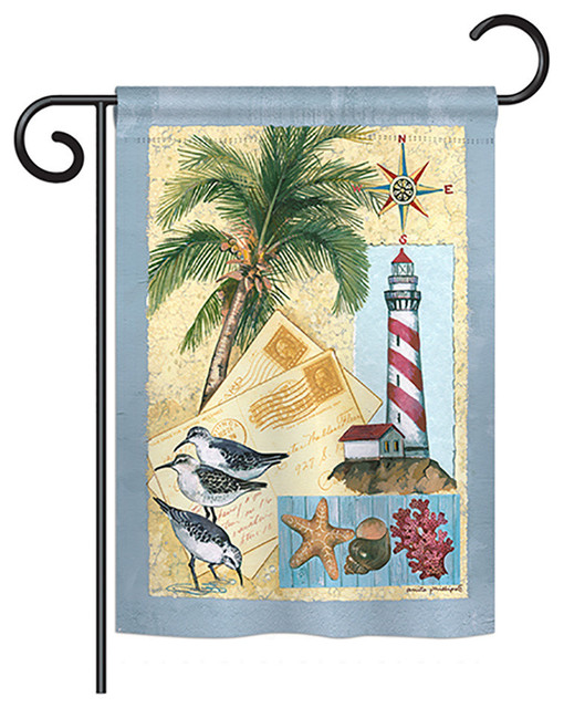 Lighthouse Letters Coastal Decorative Vertical Garden Flag 13 X18 5