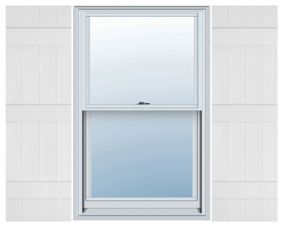 Lifetime Vinyl Custom 4Board Joined BoardnBatten Shutters, Paintable