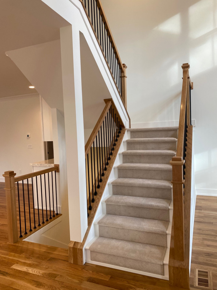 Transitional staircase photo in Columbus