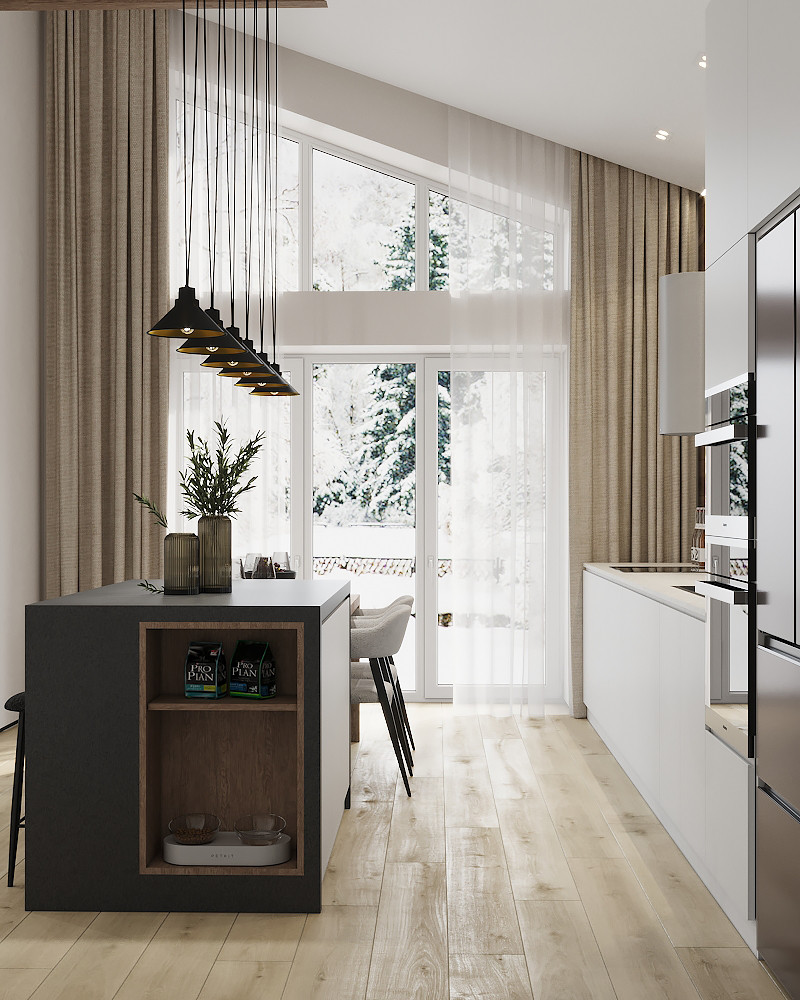 Дом для семьи в стиле минимализм 125 м². Посёлок Костюнино