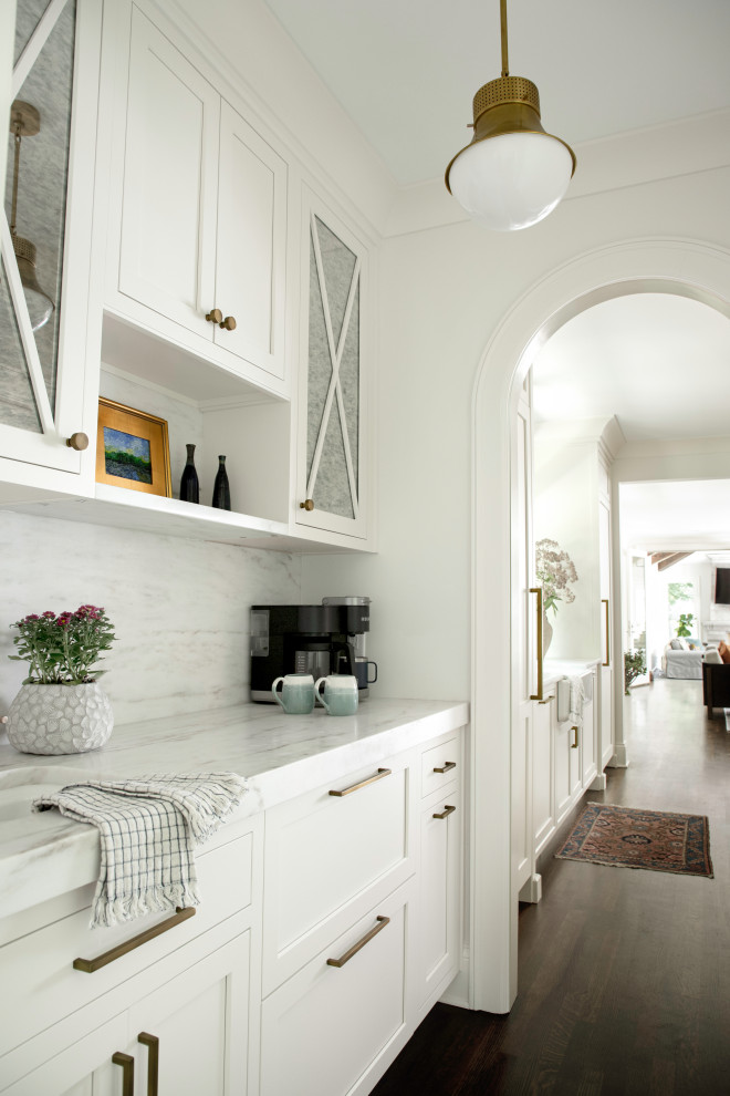 Example of a transitional home design design in Indianapolis