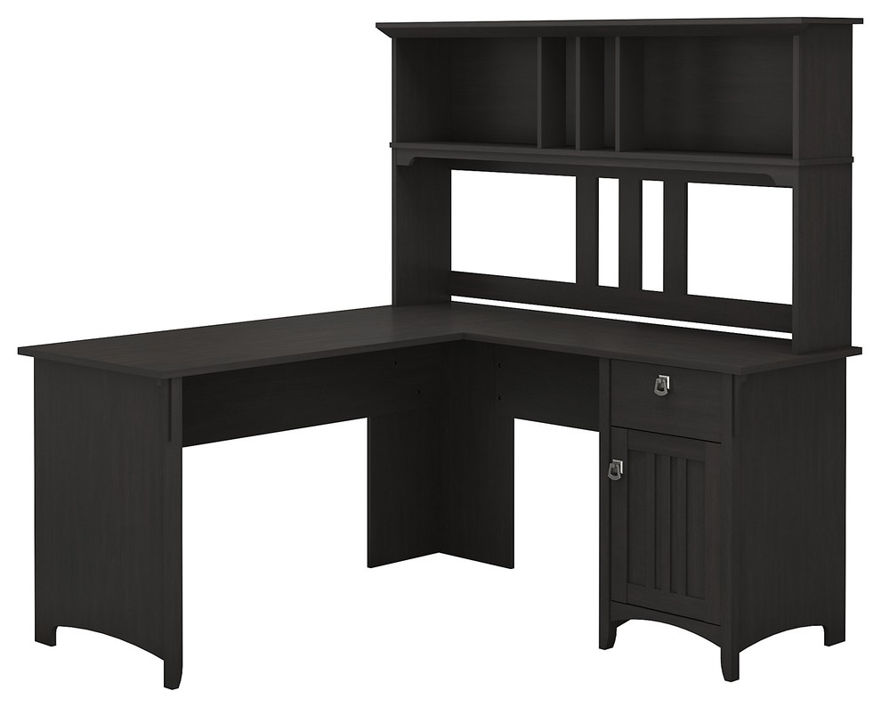 60 Bush Furniture Salinas L Shaped Desk With Hutch Craftsman