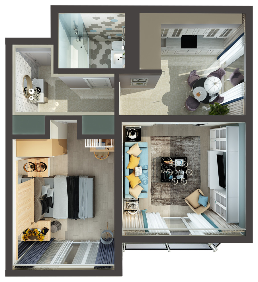 Квартира 50 кв.м ЖК "Альпика"