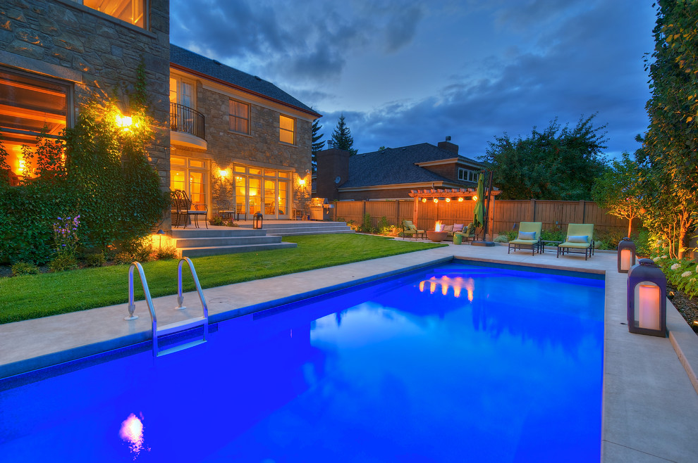 Mount Royal Masterpiece Traditional Pool Calgary by VisionScapes