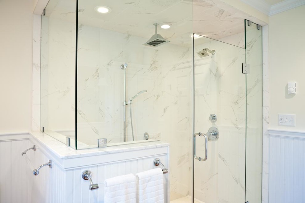 Bathroom - large transitional bathroom idea in Boston