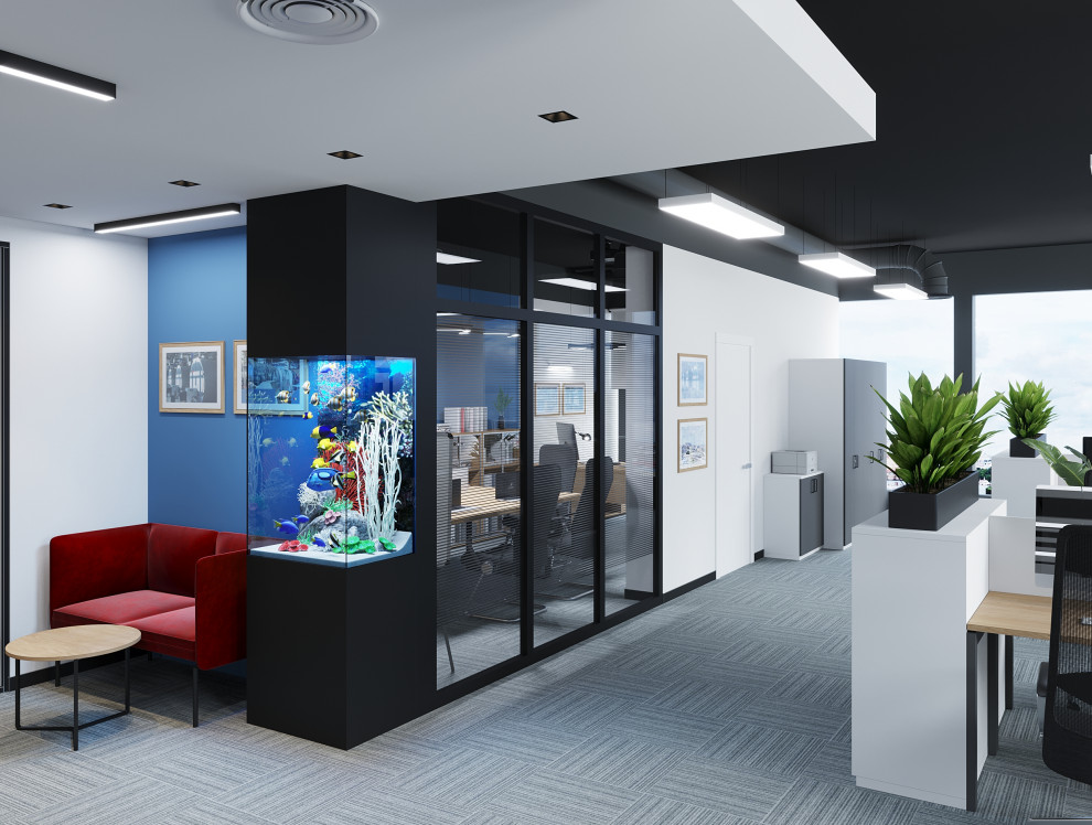 Интерьер офиса компании "ВЕЗА" в бизнес-центре Neboplaza в г. Екатеринбурге