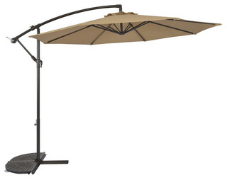 10 Offset Cantilever Patio Umbrella White Contemporary Outdoor Umbrellas By Inqbrands