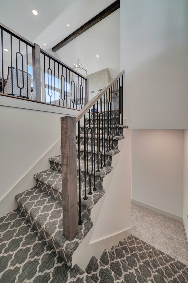 Staircase - transitional staircase idea in Omaha
