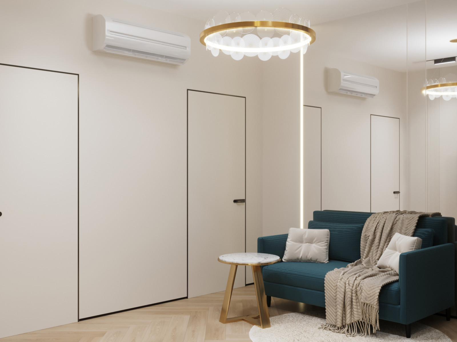 Коридор с функцией гостиной