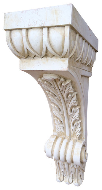 Small Egg And Dart Corbel Travertine Stain Mediterranean