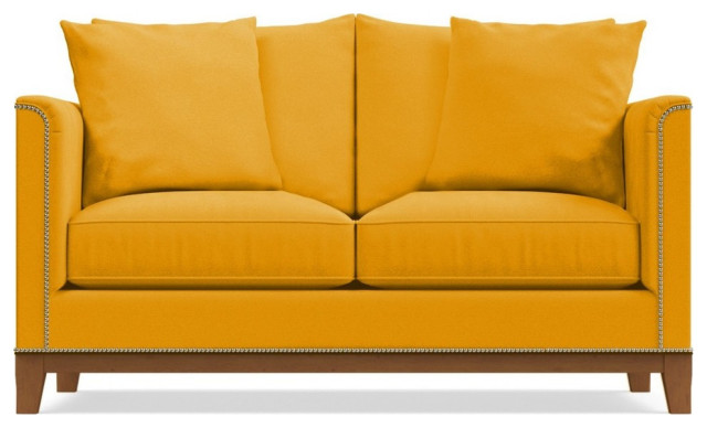 Apt2B La Brea Apartment Size Sofa, Marigold Velvet, 72"x39"x31"
